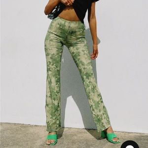 Princess polly floral green trousers